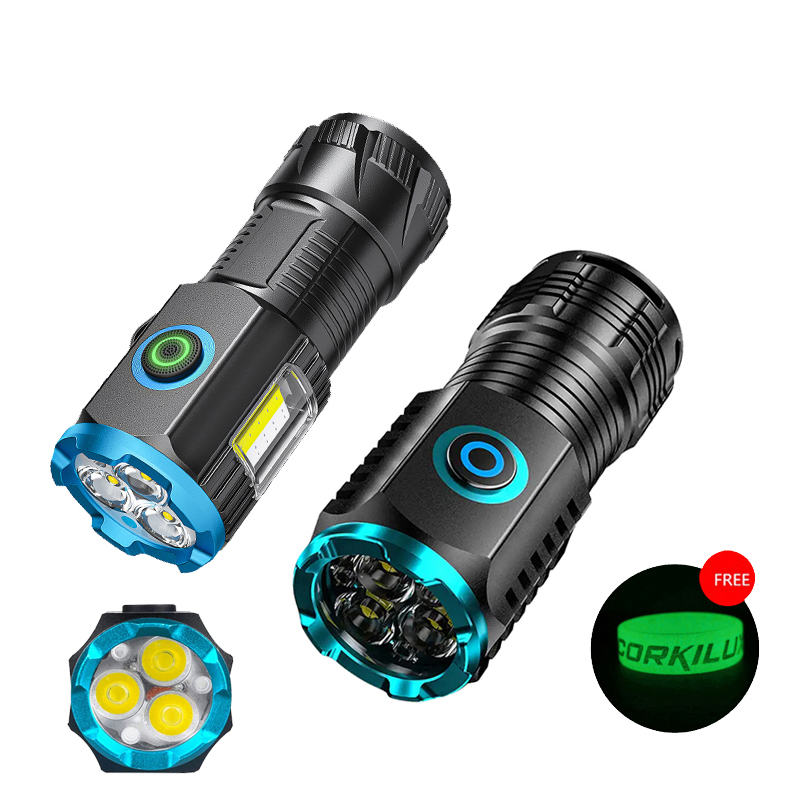 Edc Carry Flashlight - Type-C ไฟฉายขนาดเล็กแบบพกพาชาร์จไฟได้ใช้แบตเตอรี่18350ก้อนชาร์จไฟได้ใช้กลางแจ้งตั้งแคมป์ไฟฉาย EDC