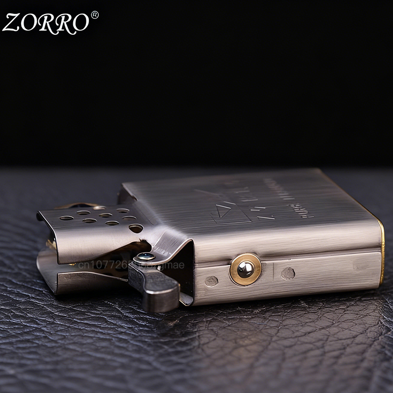 Lighter Insert Zippo - กลไกนาฬิกาหินอ่อนแท้รุ่นที่สามของ ZORRO ได้รับการอัปเกรดด้วยกลไกกันลมและอุปกรณ์เสริมซับในไทเทเนียม