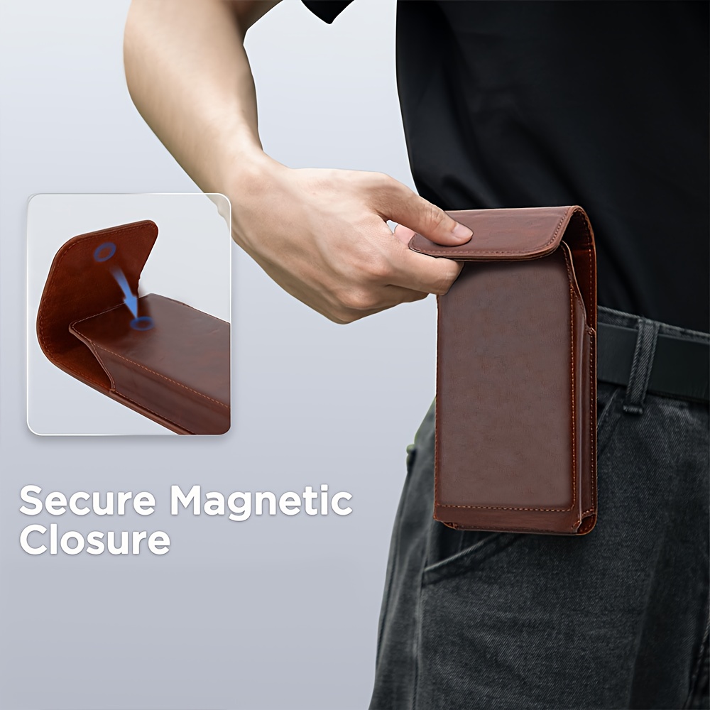 Edc Carry Belt Leather - เคสโทรศัพท์หนังเทียมพรีเมียมสำหรับผู้ชาย พร้อมคลิปหนีบเข็มขัด - อุปกรณ์ EDC (พกพาในชีวิตประจำวัน)