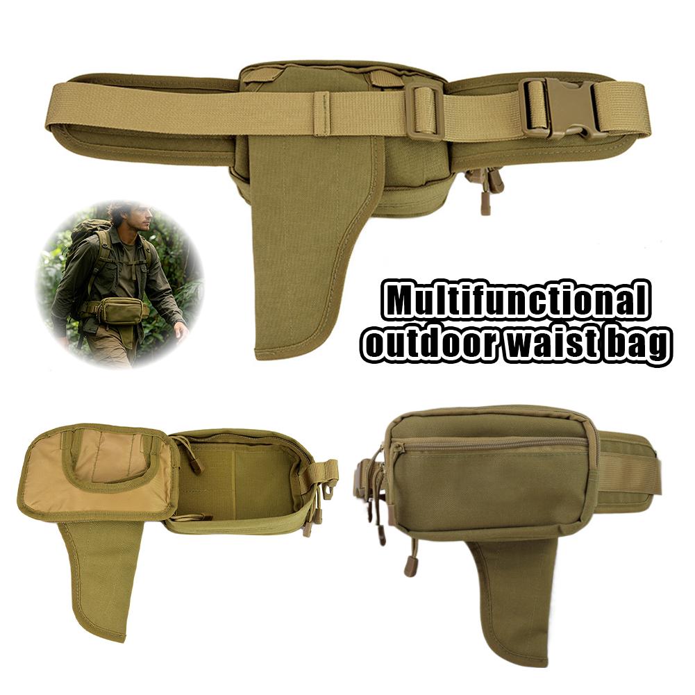 Edc Concealed Carry Bag - กระเป๋าคาดเอวป้องกันการโจรกรรมแบบซ่อนได้， กระเป๋าคาดเอว EDC แบบลำลองสำหรับผู้ชายผู้หญิง， กระเป๋าคาดเอวสำหรับเดินทางกลางแจ้งพร้อมช่องใส่ของแบบซ่อน