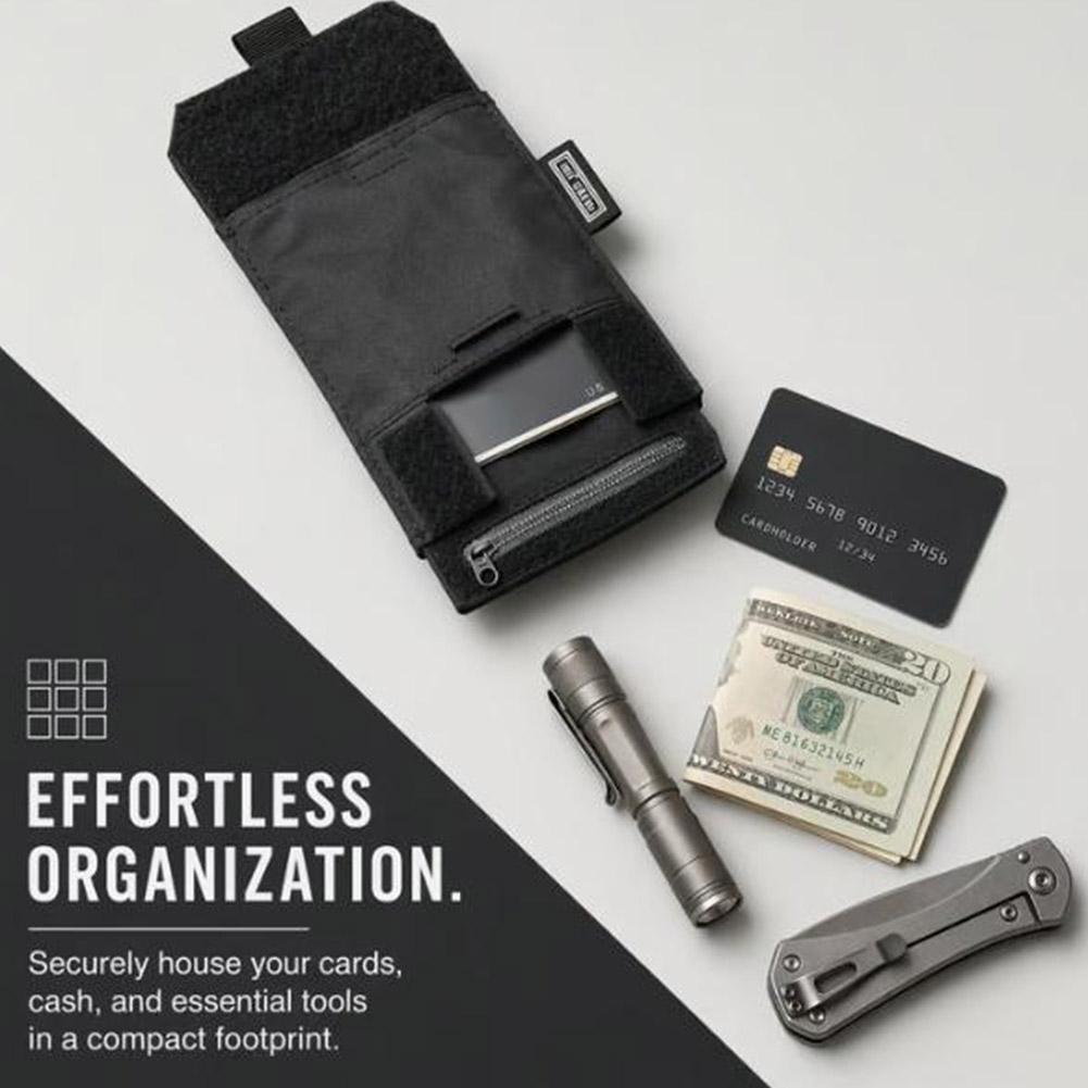 Edc Concealed Carry Bag - กระเป๋าคาดเอวขนาดเล็กแบบยุทธวิธี EDC กระเป๋าคาดเอว Molle พร้อมซิป กระเป๋าใส่บัตรและเงินสด
