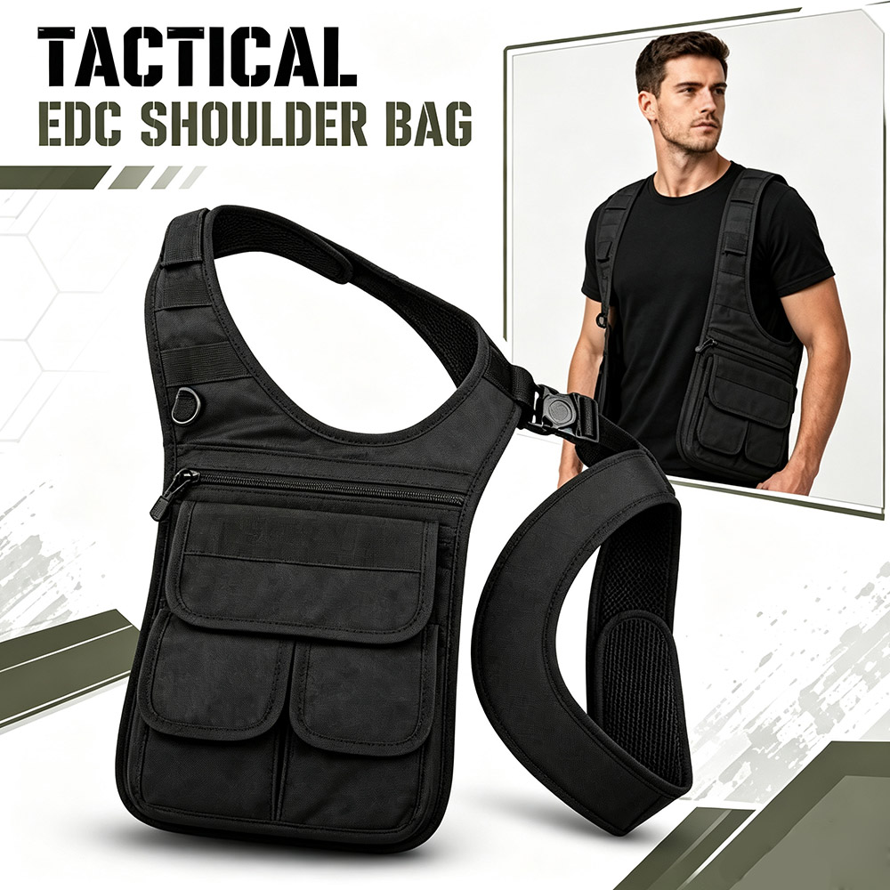 Edc Concealed Carry Bag - กระเป๋าเครื่องมือแบบซ่อนใต้แขน Tactical MOLLE พร้อมช่องเก็บของหลายช่อง สำหรับการใช้งาน EDC