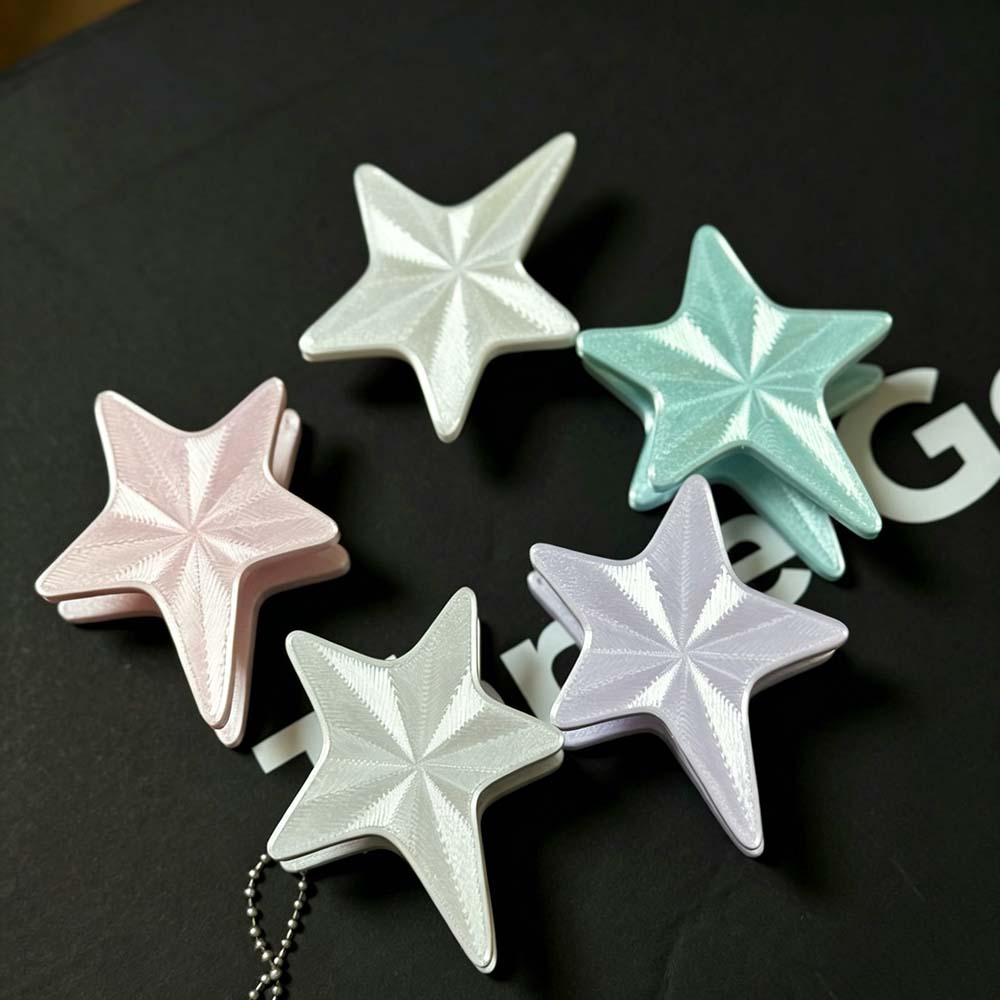 Cable Winder Keychain - ที่เก็บสายเคเบิลรูปดาว 3 มิติ น่ารัก, คลิปหนีบสายหูฟังสุดเก๋, ที่จัดระเบียบสายแบบพกพาพร้อมพวงกุญแจสุดหรู