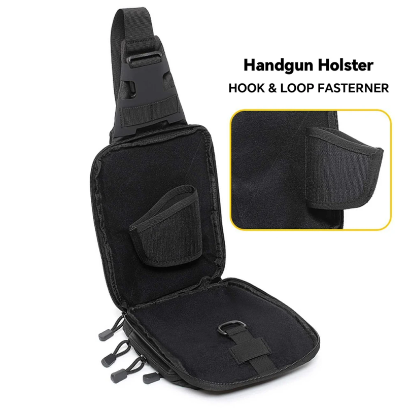 กระเป๋าสะพายข้างแบบยุทธวิธีสำห - Edc Concealed Carry Bag บทวิจารณ์และราคา