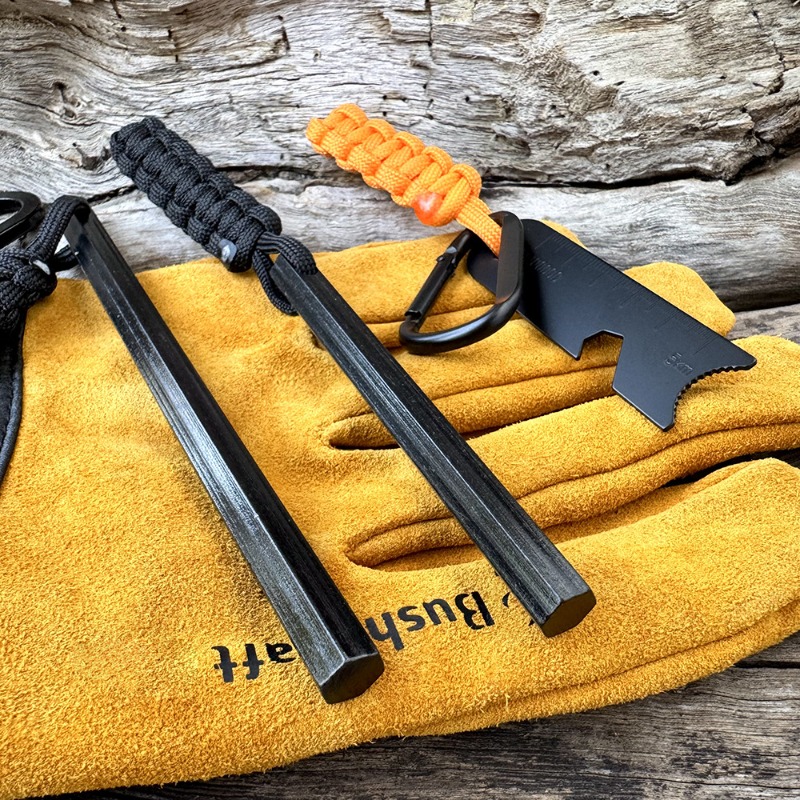ชุดเหล็กจุดไฟแบบพกพาของแบร์ กร - Ferro Rod Striker บทวิจารณ์และราคา