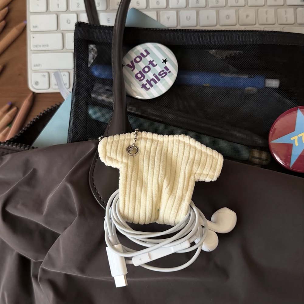 ที่เก็บสายเคเบิลรูปทรงเสื้อผ้า - Cable Winder Keychain บทวิจารณ์และราคา