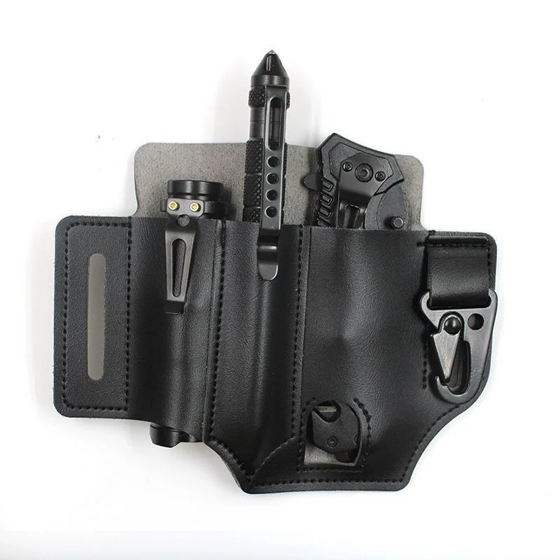 Cowhide เอวแขวนแบบพกพายุทธวิธี - Edc Carry Belt Leather บทวิจารณ์และราคา