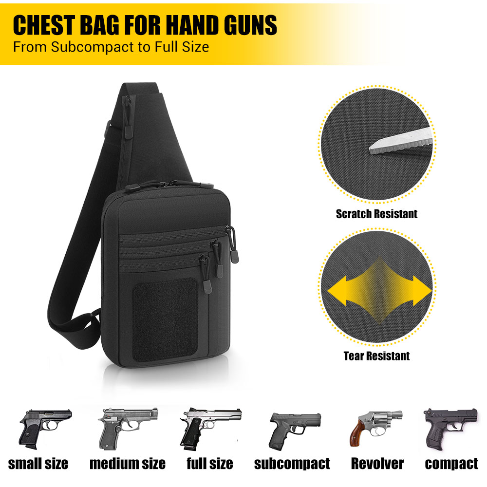 กระเป๋าปืนพกยุทธวิธี ซองปืนพกแ - Edc Concealed Carry Bag บทวิจารณ์และราคา