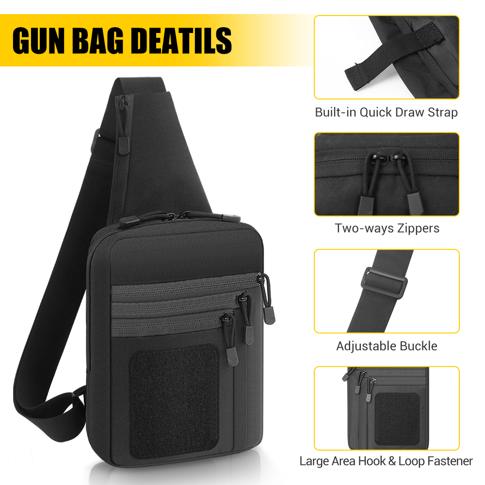 กระเป๋าปืนพกยุทธวิธี ซองปืนพกแ - Edc Concealed Carry Bag บทวิจารณ์และราคา