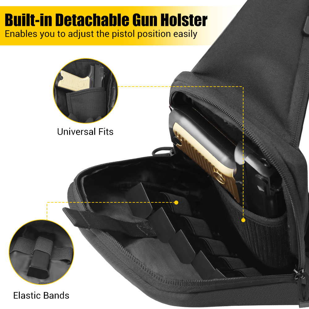 กระเป๋าปืนพกยุทธวิธี ซองปืนพกแ - Edc Concealed Carry Bag บทวิจารณ์และราคา