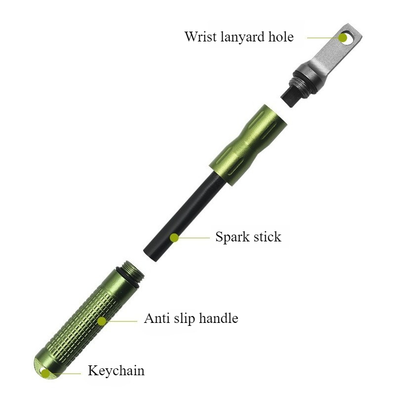 แท่งจุดไฟแบบพกพา กันน้ำ ใช้ในก - Ferro Rod Striker บทวิจารณ์และราคา