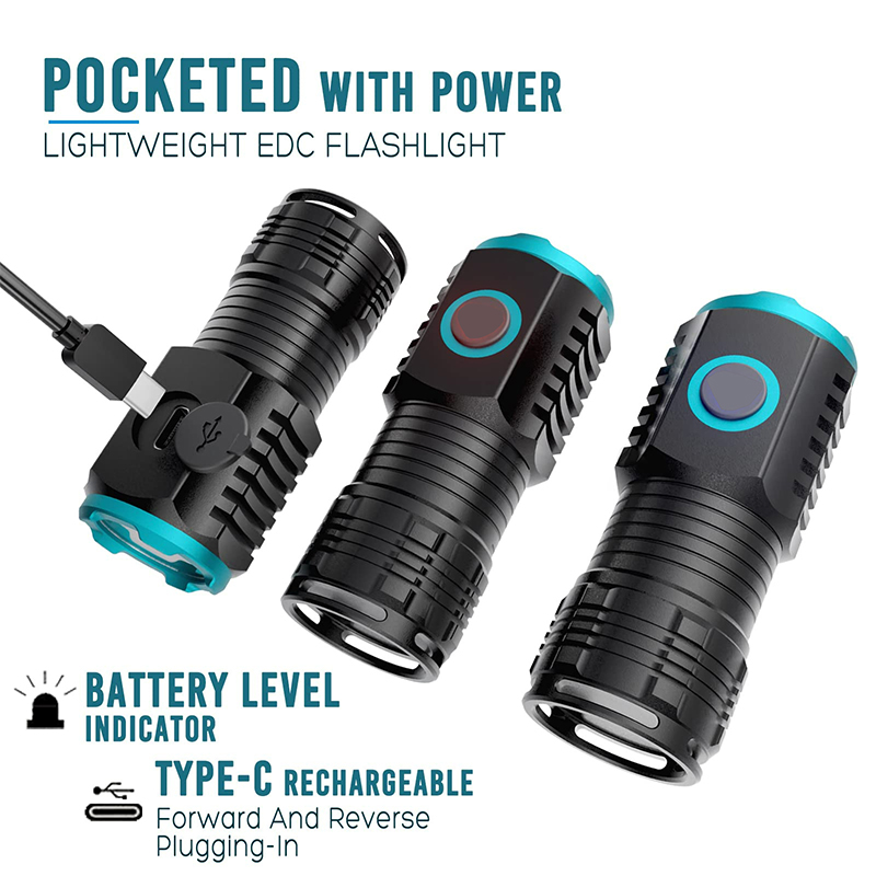 Type-C ไฟฉายขนาดเล็กแบบพกพาชาร - Edc Carry Flashlight บทวิจารณ์และราคา