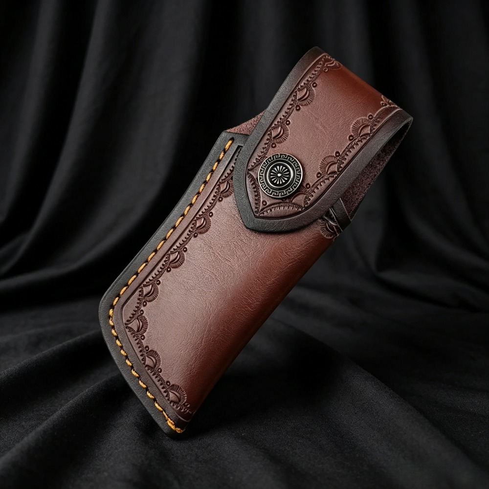 ซองใส่มีดหนังวัวแท้สีน้ำตาลลาย - Edc Carry Belt Leather บทวิจารณ์และราคา