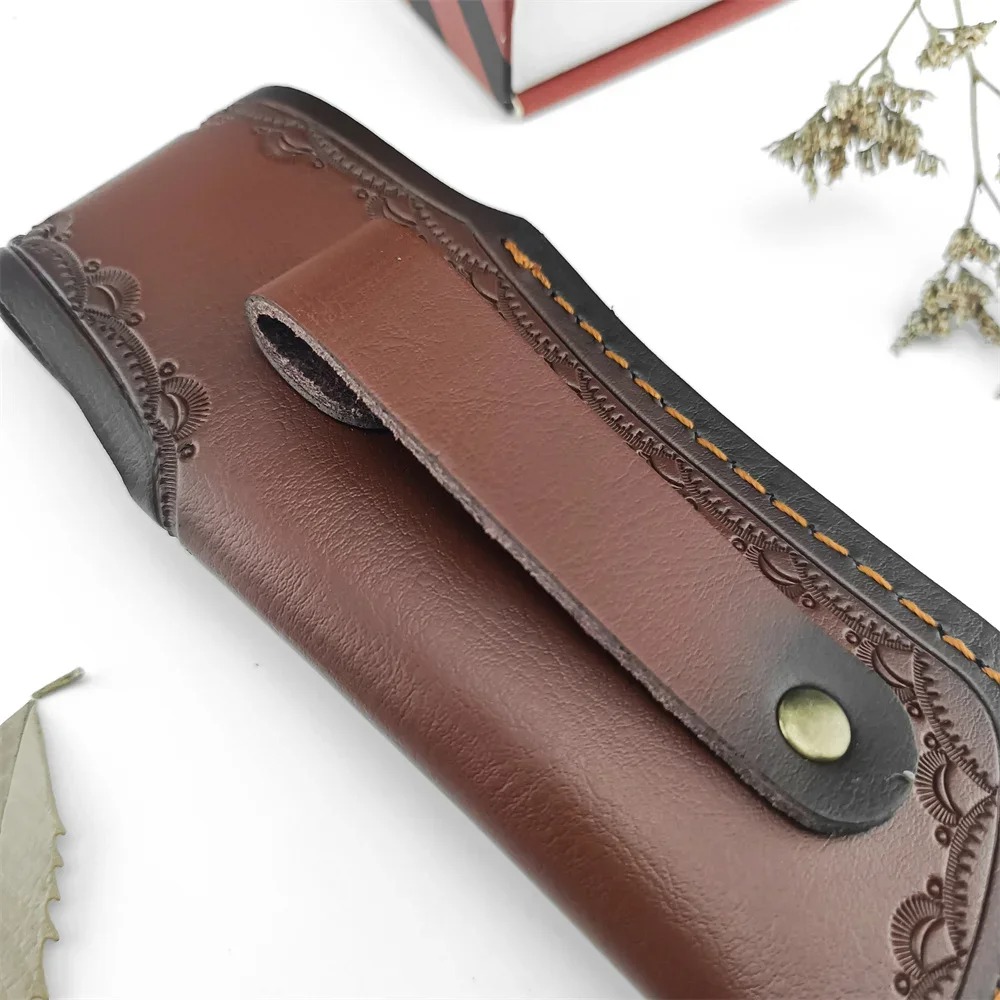 ซองใส่มีดหนังวัวแท้สีน้ำตาลลาย - Edc Carry Belt Leather บทวิจารณ์และราคา