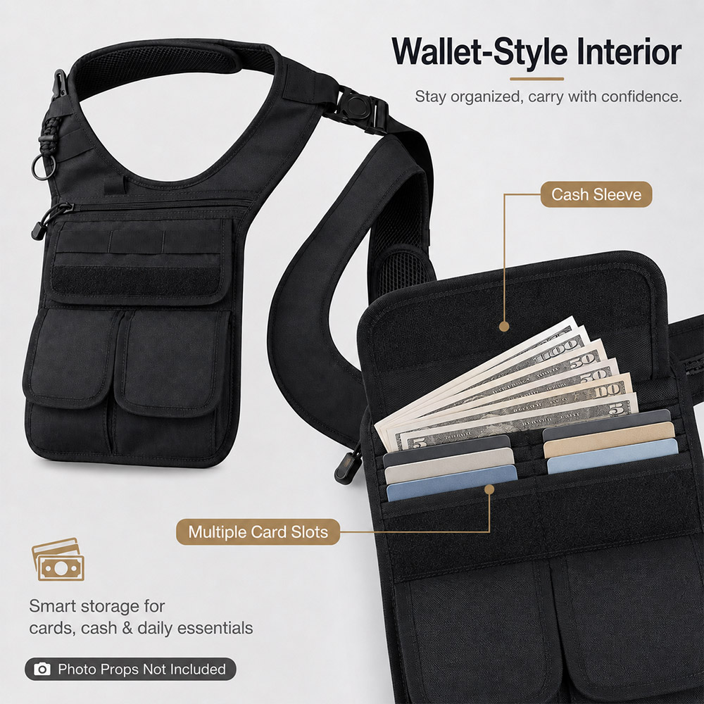 กระเป๋าเครื่องมือแบบซ่อนใต้แขน - Edc Concealed Carry Bag บทวิจารณ์และราคา