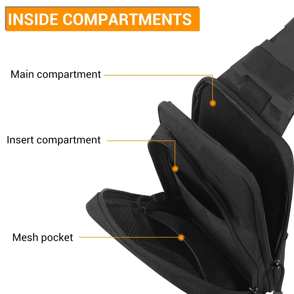 กระเป๋าปืนพกยุทธวิธีสำหรับพกพา - Edc Concealed Carry Bag บทวิจารณ์และราคา