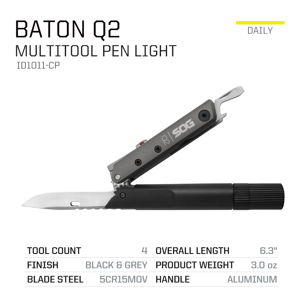 SOG BATON Q2 4 in 1 Multi-เครื - Edc Carry Flashlight บทวิจารณ์และราคา