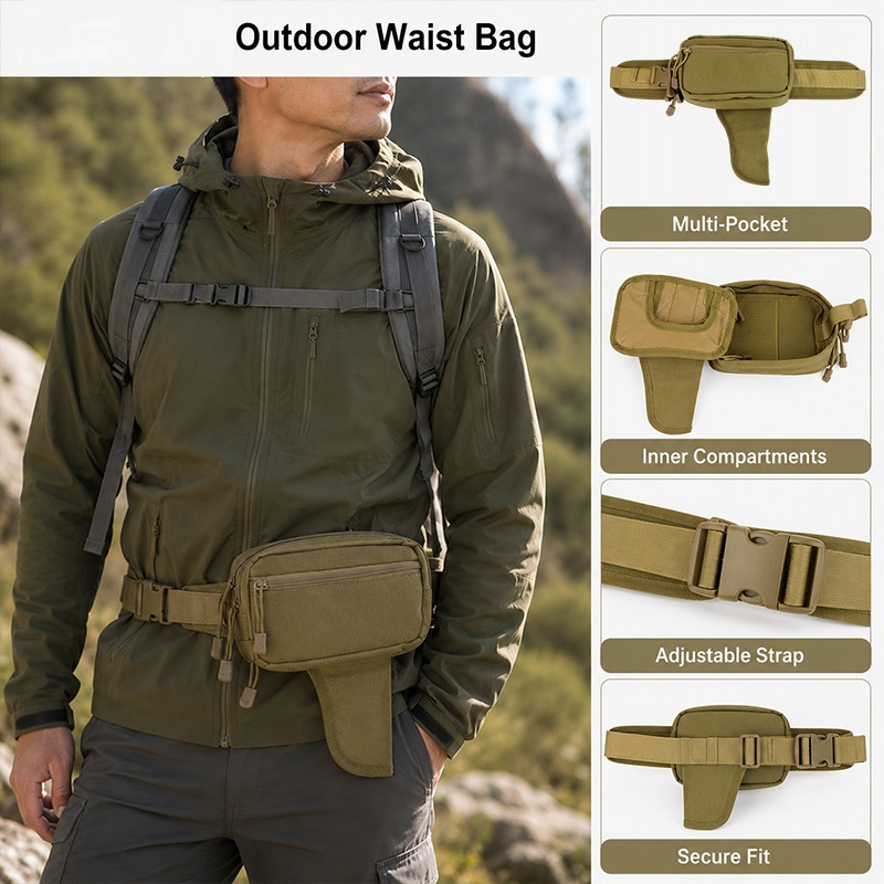 กระเป๋าคาดเอวอเนกประสงค์ ไนลอน - Edc Concealed Carry Bag บทวิจารณ์และราคา